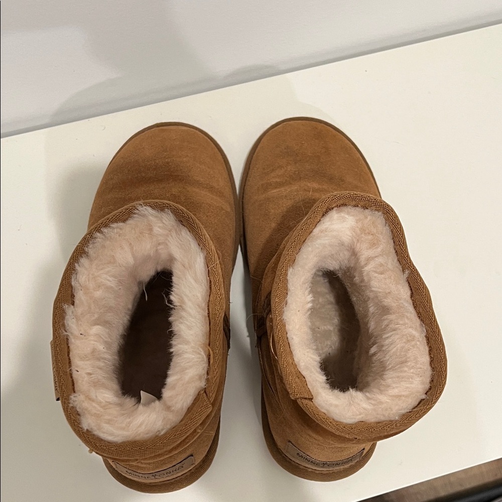 BearPaw Chestnut Suede Ankle Boots - Picture 3 of 7